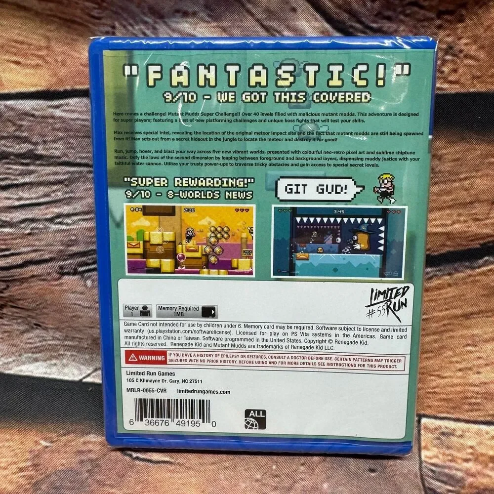 Mutant Mudds Super Challenge PS Vita Video Game Limited Run #55